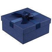 Подарочная коробка «Синие ромбы» маленькая