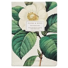 Ежедневник недат. А5 96л "Flora" бежевый, иск.кожа, интегр.переплет, нашивка с тисн.фольгой, ляссе