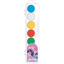Краски акварельные 10цв "My little pony" медовые, п/у, б/к, с европодв., Proff