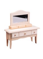 Мини мир Заготовка Трюмо с зеркалом 8,6*2,7*10,3 см (дерево) (пакет) (11-02765-B17)