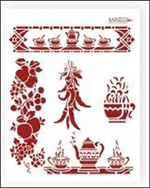 Трафарет пластиковый многоразовый Кухня перчик (20х25) (Л-075)