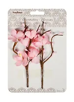 Цветы вишни из ткани Розовые (SCB280704) (2шт.) (ScrapBerrys) (упаковка)