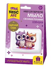 Набор для изготовления мыла. Рукодельное мыло с картинкой "Совушки"
