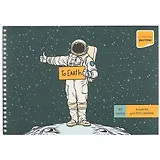 Альбом для рисования Listoff, "Автостопом до Земли", А4, 30 листов, на гребне