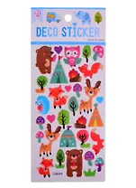 Наклейки  Веселый зоопарк , 2 вида (LXE-011)(LXE-018)(9,8*20.5)