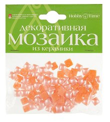 Набор для творчества Hobby Time. Мозаика декоративная из керамики «Оранжевая», 8х8 мм, 100 штук