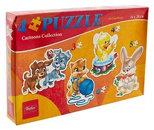 Пазл. Пушистые малыши. 3-4-5-6 элементов. 20х14см. -М: Хатбер-М, ПЗ5_11473 457595