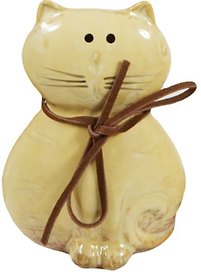 Керамическая глянцевая Фигурка Кот со шнурком (9см)