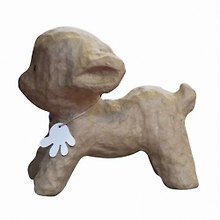 Фигурка из папье-маше объемная мал. Овечка (SA141) (19х13х17см)
