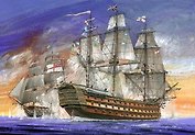 Сборная модель ЗВЕЗДА, Корабль, Флагманский корабль адмирала Нельсона, Виктори, 1:180