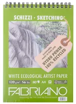Блокнот для зарисовок 21*29,7см 80л "Disegno Ecologico per Artisti" спираль, 120г/м2, Fabriano 
