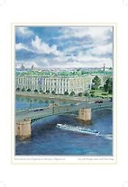 Репродукция в рамке Комплекс зданий Эрмитажа.Дворцовый мост ср/ф [ХА50-026(рам)]
