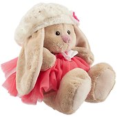 Мягкая игрушка Зайка Ми в розовой юбке с белым беретом (15 см) (SidX-355) - 1