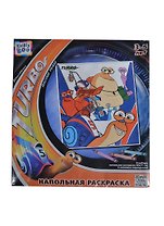 Напольная раскраска Турбо Гоночная команда Турбо (51224) (83х71см) (+6 воск. карандашей) (3-5л.) (упаковка)