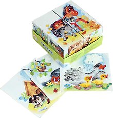 Кубики «Чей малыш?», 4 штуки, Step puzzle