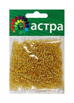 Набор д/творчества АСТРА Бисер 11/0 20гр 162 св.золотой/прозр.радужный