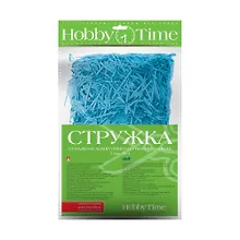 Гофрированная декоративная бумажная стружка, голубой, 3 мм, 50 г, Hobby Time