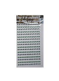 Стразы отдельные круглые крупные Say it in crystals (1461-3/10) (бел. и зелен.)