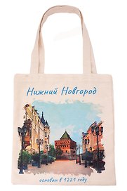 Сумка Нижний Новгород  Б.Покровская ул. (акварель) (текстиль) (106-2-76A-2)