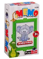 Карточная игра, Play Land, Мемо. Животные R-501