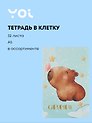 Тетрадь в клетку Yoi, "Капибара", 32 листа, в ассортименте