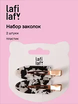Набор заколок Черно-белый принт (2шт) (пластик) (12-253004-С18) (Lafilaf)
