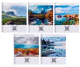 Тетрадь 60л кл. "Заповедники России" гребень, мел.картон, глянц.ламинация, ассорти