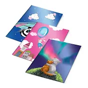 Обложки 03шт д/тетрадей гологр. "Мечты" 213*346мм