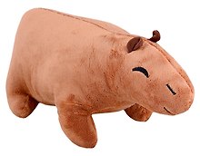 Мягкая игрушка Капибара с закрытыми глазками (30см)