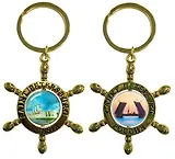 Сувенир, Акм, Брелок-штурвал, Аврора-Мосты, цветной, золотой,