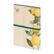 Ежедневник недат. А5 96л "FLORA. РАЙСКИЕ ЛИМОНЫ" иск.кожа, резинка, Bruno Visconti