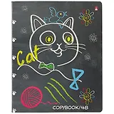 Тетрадь в клетку Альт, "Учёный кот", 48 листов, в ассортименте