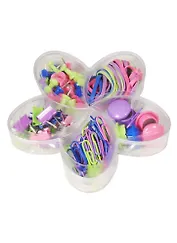 Набор канцелярский "Цветок": кнопки-гвоздики, магниты 20мм, скрепки 28мм, зажимы 15мм, пл.уп., Alldo