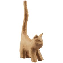 Фигурка из папье-маше объемная Котик "хвост вверх" 7*13,5*32см (SA112)
