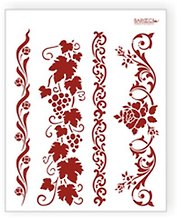 Трафарет пластиковый многоразовый Бордюры виноград... (20х25) (Л-037)