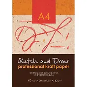 Папка для рисования и эскизов, А4, 40л, бл.крафт 140г 05572