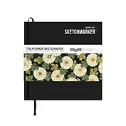 Скетчбук 21*21см 50л Sketchmarker&Pushkinskiy "THE MIRROR" 220г/м2, твердая обложка, черная,Pushkinskiy, Sketchmarker