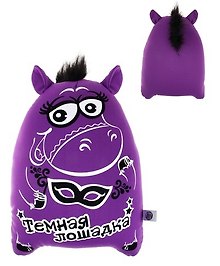 Игрушка-антистресс подушка "темная лошадка" 729362