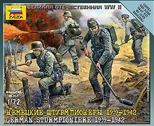 Сборная модель ЗВЕЗДА, Немецкие штурмпионеры, 1:72