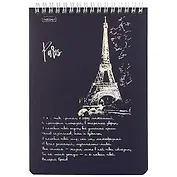 Блокнот А5 80л кл. "Блеск столиц" гребень, мат.ламинация, 3D фольга, ассорти