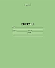 Тетрадь в крупную клетку Hatber, А5, 12 листов, зеленая