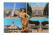 Магнит металл пл. Коллаж.Петергоф.Самсон