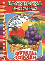 Овощи и фрукты (Раскраска по номерам).