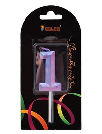 Свеча для торта Цифра 1 Градиент  (4см) (блистер) (12-7color-candle_33)