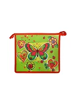 Папка для тетрадей А5 "БАБОЧКА" на молнии сверху 23,3*20см, платсик, Феникс