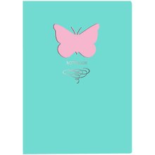 Книга для записей А5., 80л. Paper Art Butterfly. Мятный иск.кожа интеграл. КЗБФЛ5802931