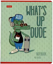 Тетрадь в клетку Hatber, Croco Boys, 48 листов, в ассортименте