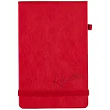 Блокнот 130*200 96л лин. "Reporter" красн.иск.кожа, резинка, петля для ручки, инд.уп.
