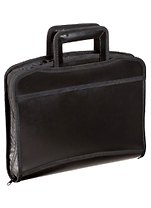Папка-портфель А4+ 9отд. пласт., выдвиж. ручки, 1 карман, черный