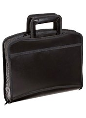 Папка-портфель А4+ 9отд. пласт., выдвиж. ручки, 1 карман, черный